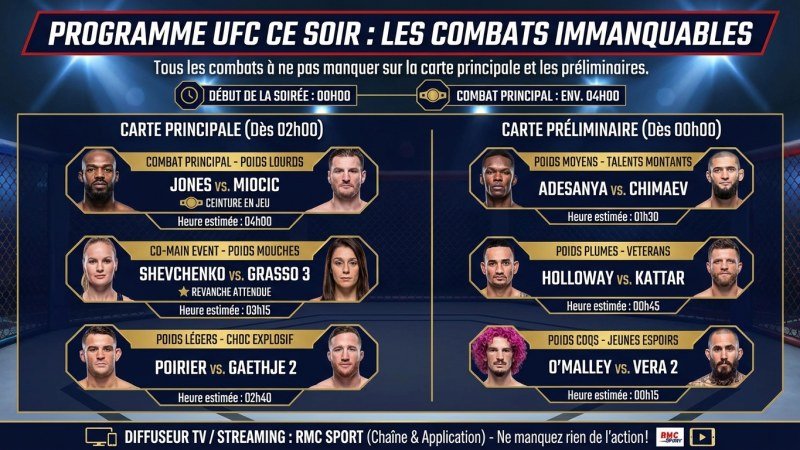 Diffusion UFC en direct IPTV : Tous les combats sans coupure