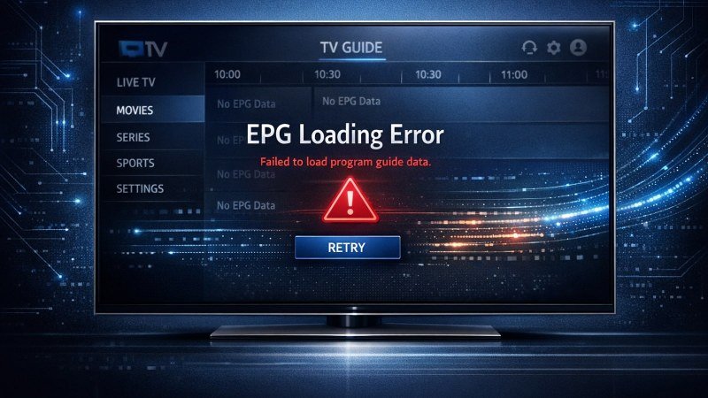 Erreurs de flux EPG : Guide & Test IPTV Gratuit